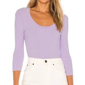 A.L.C. Brandon Ribbed Top, Size Medium, Lilac